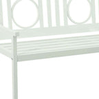 White Metal Garden Patio Bench - 45-inch