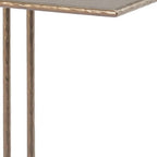 Bronze Mirrored Glass and Steel Free Form Pedestal End Table - 25-inch