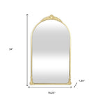Gold Metal Arch Accent Mirror - 34-inch