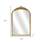 Gold Metal Arch Accent Mirror - 16-inch