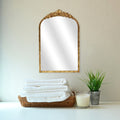Gold Metal Arch Accent Mirror - 16-inch