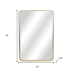 Gold Metal Accent Mirror - 30-inch