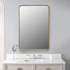 Gold Metal Accent Mirror - 30-inch