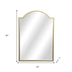 Gold Metal Beaded Arch Accent Mirror - 32-inch