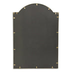 Gold Metal Beaded Arch Accent Mirror - 32-inch