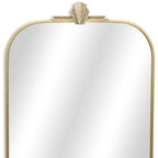 Gold Metal Art Deco Arch Accent Mirror - 31-inch