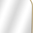 Gold Metal Art Deco Arch Accent Mirror - 31-inch