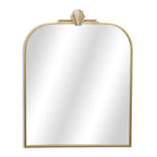 Gold Metal Art Deco Arch Accent Mirror - 31-inch