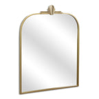 Gold Metal Art Deco Arch Accent Mirror - 31-inch