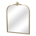 Gold Metal Art Deco Arch Accent Mirror - 31-inch