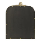 Gold Metal Art Deco Arch Accent Mirror - 31-inch