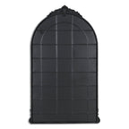 Black Metal Arch Accent Mirror - 34-inch