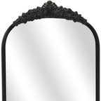 Black Metal Arch Accent Mirror - 16-inch