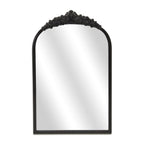 Black Metal Arch Accent Mirror - 16-inch