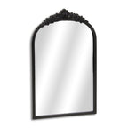 Black Metal Arch Accent Mirror - 16-inch