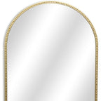 Gold Metal Beaded Arch Accent Mirror - 34-inch