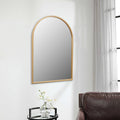 Gold Metal Beaded Arch Accent Mirror - 34-inch