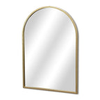 Gold Metal Beaded Arch Accent Mirror - 34-inch
