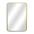 Gold Metal Beaded Accent Mirror - 32-inch