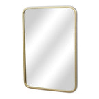 Gold Metal Beaded Accent Mirror - 32-inch