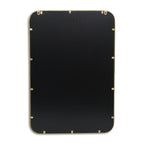 Gold Metal Beaded Accent Mirror - 32-inch