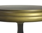 Brass Aluminum Round Pedestal End Table - 24-inch