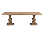 11 Piece Brown Solid Wood Dining Set with 10