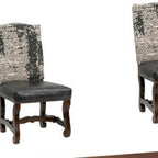 11 Piece Brown Solid Wood Dining Set with 10