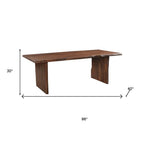 11 Piece Brown Solid Wood Dining Set with 10