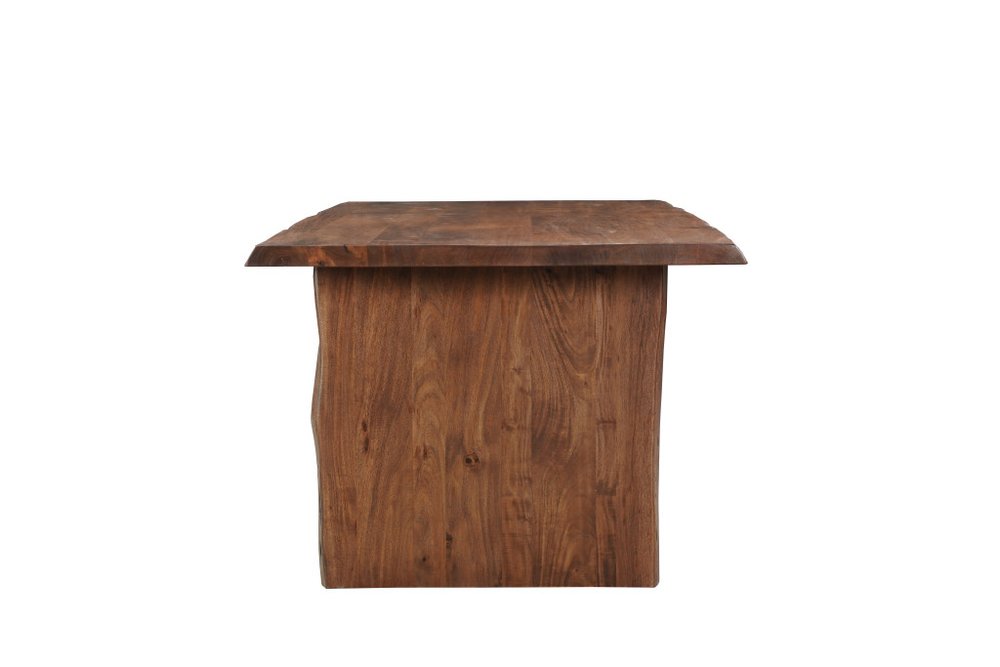 11 Piece Brown Solid Wood Dining Set with 10