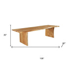 13 Piece Brown Solid Wood Dining Set with 12