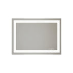 Clear Lighted Frameless Bathroom Vanity Mirror - 24-inch