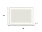 Clear Lighted Frameless Bathroom Vanity Mirror - 24-inch