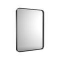 Black Metal Floating Framed Bathroom Vanity Mirror - 35-inch