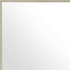 Natural Wood Square Frame Mounted Dresser Mirror - 35-inch