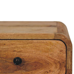Oak Solid Wood One Drawer Floating Nightstand - 12-inch