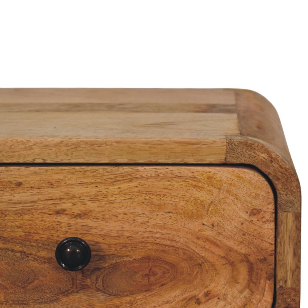 Oak Solid Wood One Drawer Floating Nightstand - 12-inch