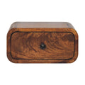 Chestnut Solid Wood One Drawer Floating Nightstand - 12-inch