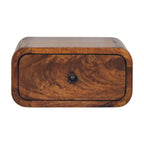 Chestnut Solid Wood One Drawer Floating Nightstand - 12-inch