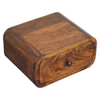 Chestnut Solid Wood One Drawer Floating Nightstand - 12-inch
