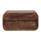 Chestnut Solid Wood One Drawer Floating Nightstand - 12-inch