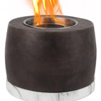 8000 Btu 7 Black Stainless Steel Bio-Ethanol Fuel Portable Round Fire Pit