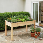 Natural Rectangular Raised Garden Bed - 49 X 25-inch