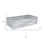 Silver Metal Rectangular Raised Garden Bed - 12 X 48-inch