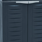 Charcoal Plastic Accent Cabinet with Two Doors - 23-inch