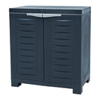 Charcoal Plastic Accent Cabinet with Two Doors - 23-inch