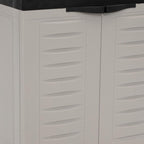 Black and Gray Plastic Accent Cabinet with Two Doors - 23-inch