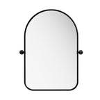 Black Metal Arch Framed Accent Mirror - 36-inch