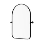 Black Metal Arch Framed Accent Mirror - 36-inch