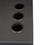Black Wood Mirrored Two Drawer Vanity Table - 40-inch